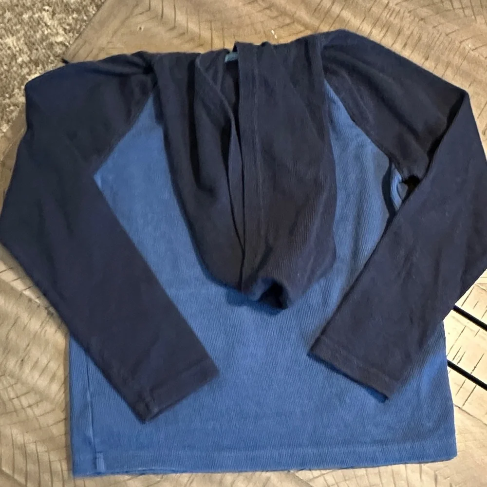 Old Navy Navy & Blue Boys Long Sleeve Hoodie and Striped Henley Set
